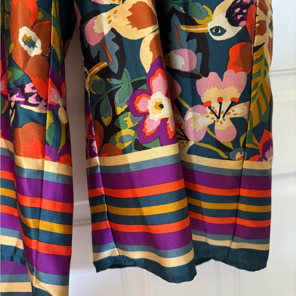 Vici Silky Elegant Multicolor Floral Print Pantsuit chic - Picture 6 of 14
